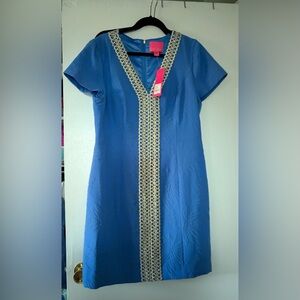 NWT Lilly Pulitzer Arie Stretch Shift - 14 - Bennett Blue